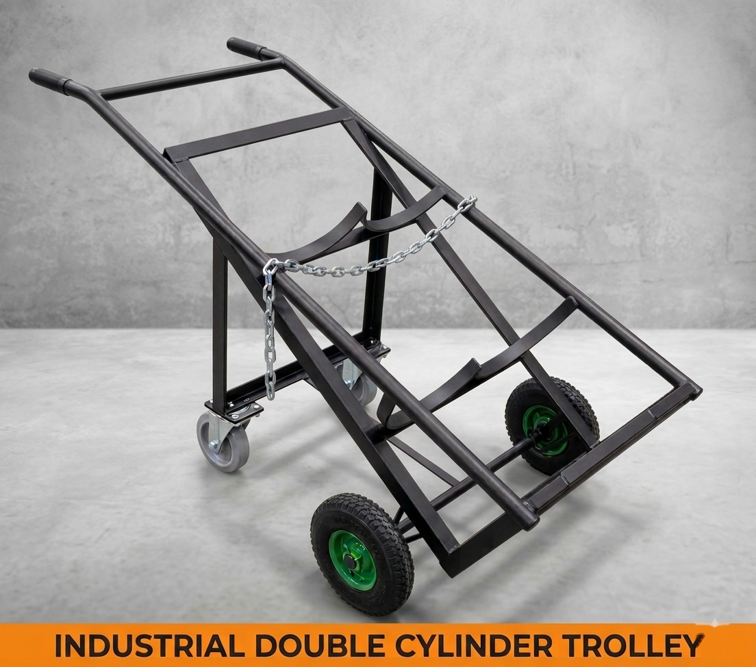 Industrial double cylinder trolley